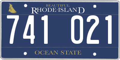 RI license plate 741021
