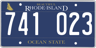 RI license plate 741023