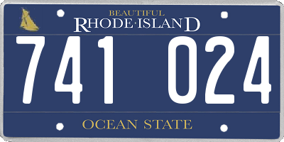 RI license plate 741024