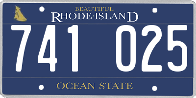 RI license plate 741025