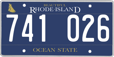 RI license plate 741026