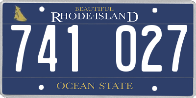 RI license plate 741027
