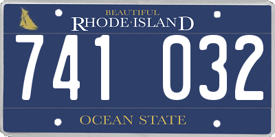 RI license plate 741032