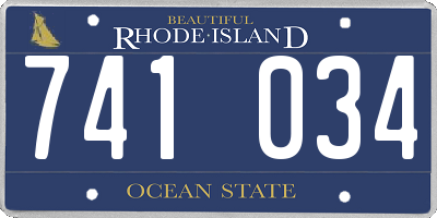 RI license plate 741034