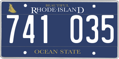 RI license plate 741035