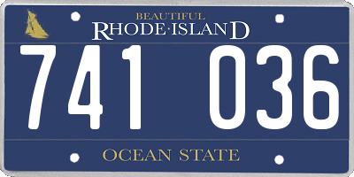 RI license plate 741036
