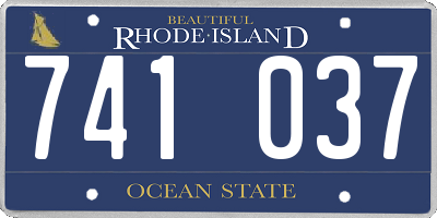 RI license plate 741037