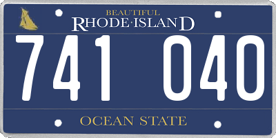 RI license plate 741040