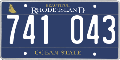 RI license plate 741043