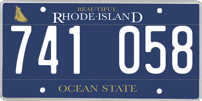 RI license plate 741058