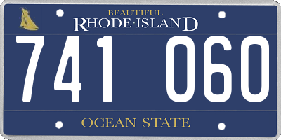 RI license plate 741060
