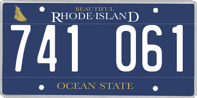 RI license plate 741061