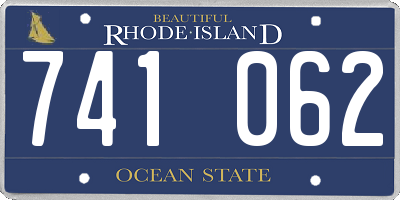 RI license plate 741062
