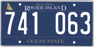 RI license plate 741063