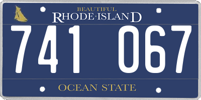 RI license plate 741067