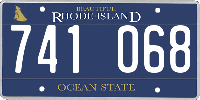 RI license plate 741068