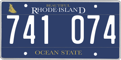 RI license plate 741074