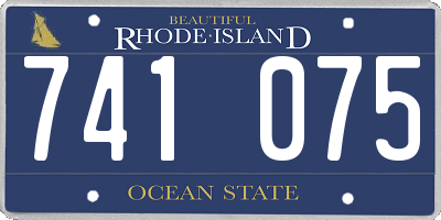 RI license plate 741075