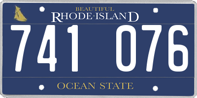 RI license plate 741076