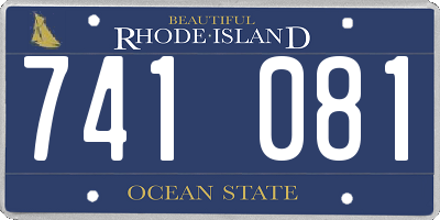 RI license plate 741081