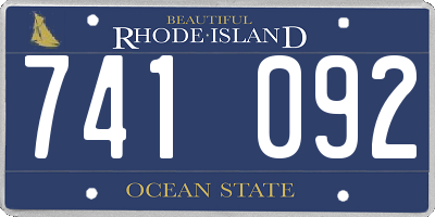 RI license plate 741092