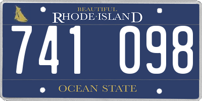 RI license plate 741098