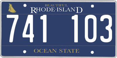 RI license plate 741103