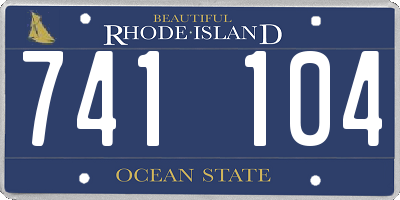 RI license plate 741104