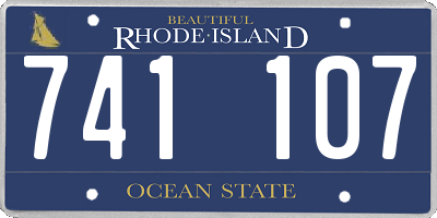 RI license plate 741107