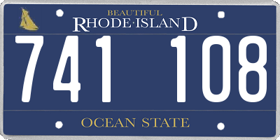RI license plate 741108