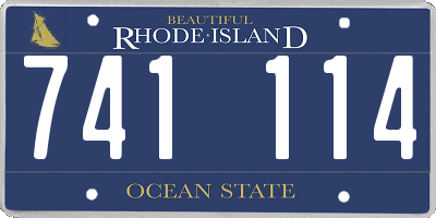 RI license plate 741114