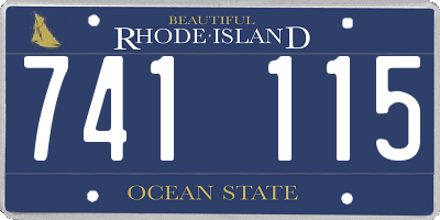 RI license plate 741115