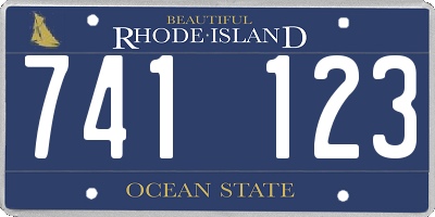 RI license plate 741123