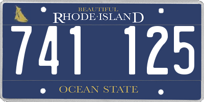RI license plate 741125