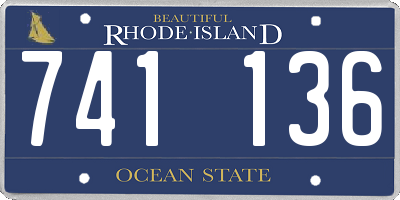 RI license plate 741136