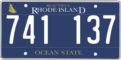 RI license plate 741137