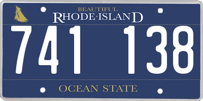 RI license plate 741138