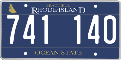 RI license plate 741140