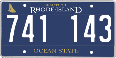 RI license plate 741143