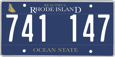 RI license plate 741147