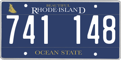 RI license plate 741148