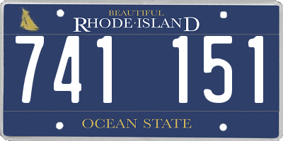 RI license plate 741151