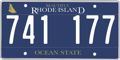 RI license plate 741177