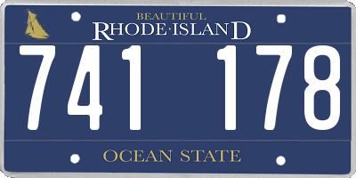 RI license plate 741178