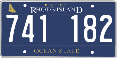 RI license plate 741182