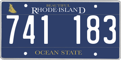 RI license plate 741183
