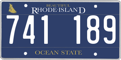 RI license plate 741189