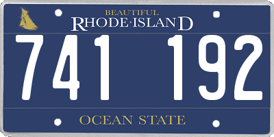 RI license plate 741192