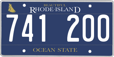 RI license plate 741200