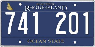 RI license plate 741201